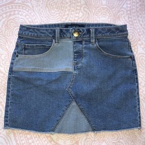 Blue Spice multi colored short Jean skirt